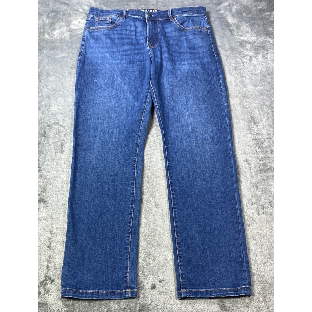 Twillory Jeans Mens Fits 34x28 Blue Technical Denim Tailored Fit Stretch Whisker